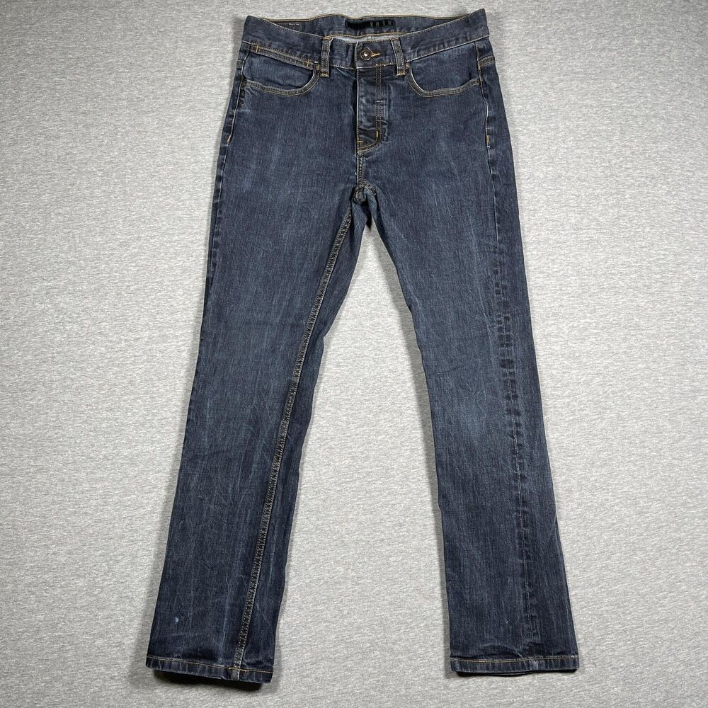 KR3W Jeans Mens 30x30 Blue Dark Wash Slim Straight Y2K